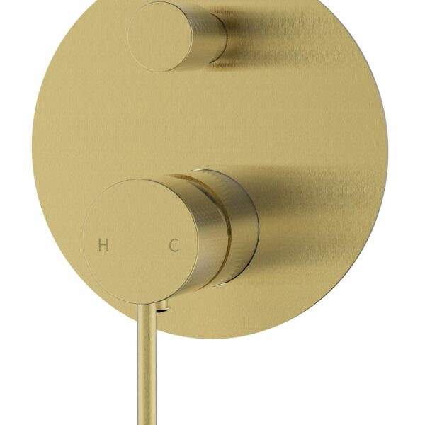 Hali Wall Mixer With Diverter - Brushed Gold | HYB88-501BG
