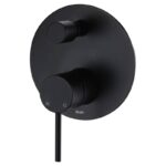 Hali Wall Mixer With Diverter - Matt Black | HYB88-501MB