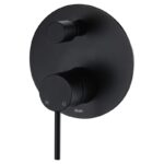 Hali Wall Mixer With Diverter - Matt Black | HYB88-501MB