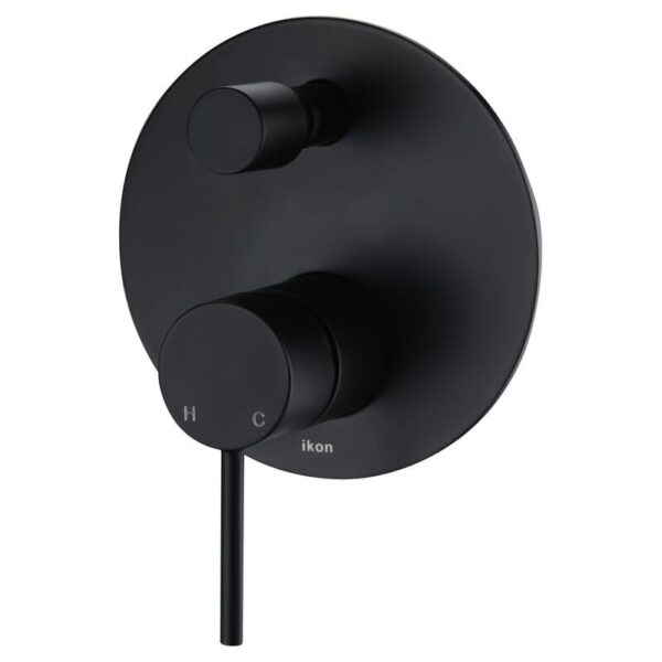 Hali Wall Mixer With Diverter - Matt Black | HYB88-501MB