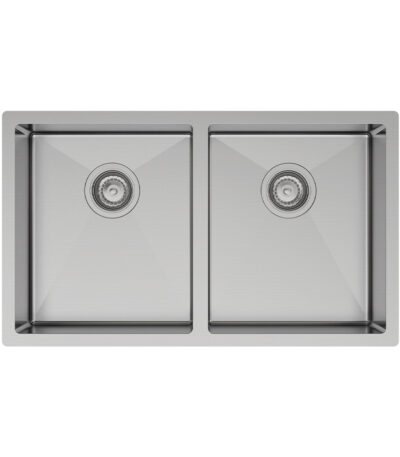 Hana 27L/27L Double Kitchen Sink, Stainless Steel