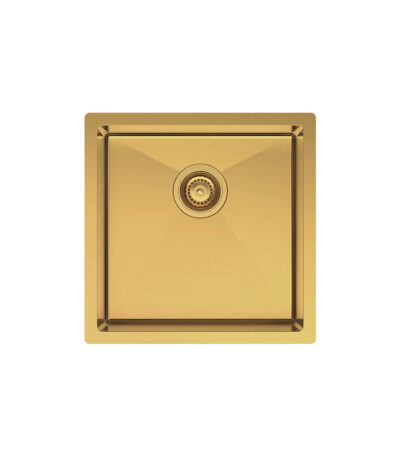 Hana 32L Single Kitchen Sink, PVD Rugged Brass