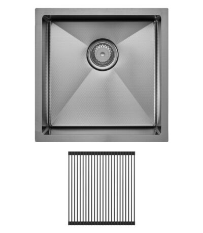 Hana Anti-Scratch 32L Single Kitchen Sink Kit, PVD Gun Metal