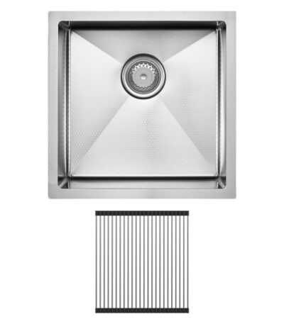 Hana Anti-Scratch 32L Single Kitchen Sink Kit, Stainless Steel
