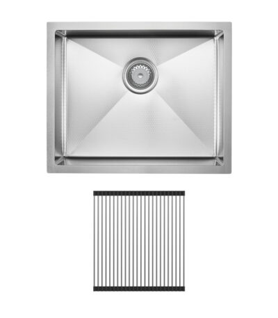 Hana Anti-Scratch 40L Single Kitchen Sink Kit, Stainless Steel