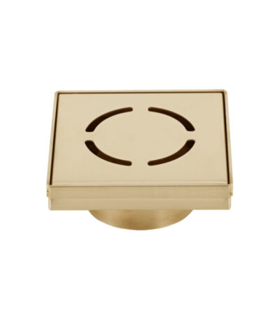 Harper Square Floor Waste - Brushed Brass