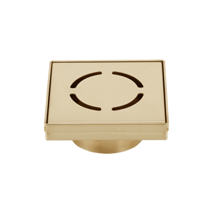 Harper Square Floor Waste - Brushed Brass