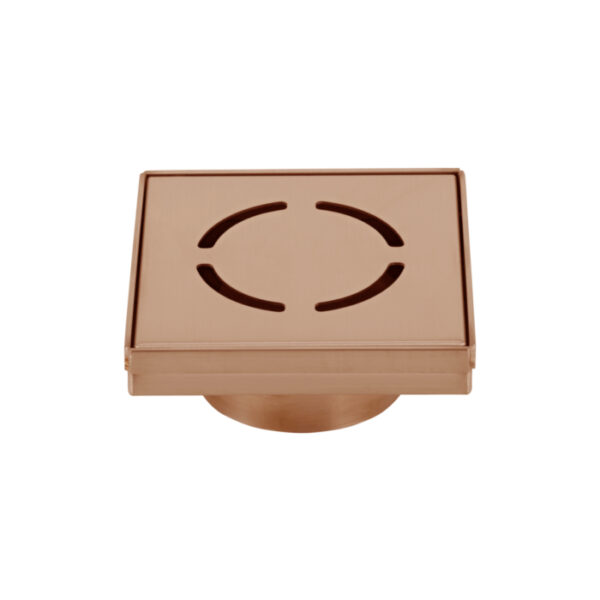 Harper Square Floor Waste - Brushed Copper
