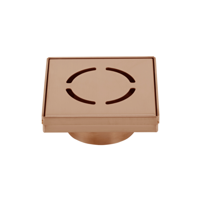 Harper Square Floor Waste - Brushed Copper