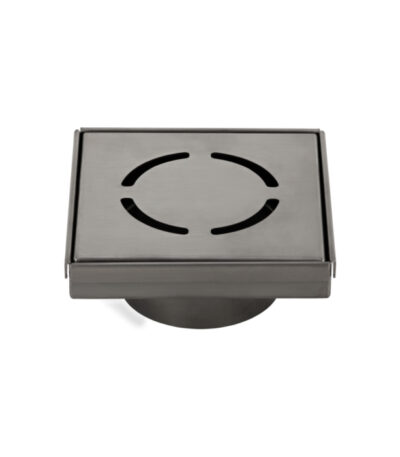 Harper Square Floor Waste - Brushed Gunmetal