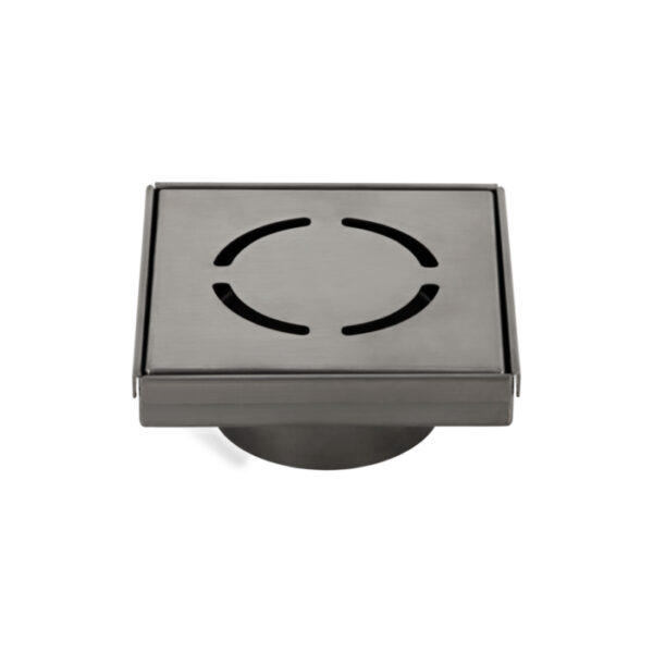 Harper Square Floor Waste - Brushed Gunmetal