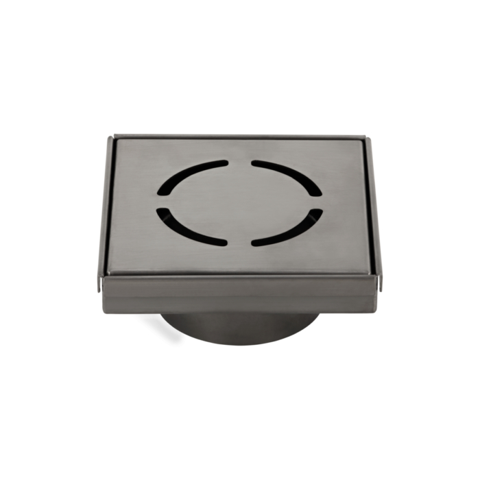 Harper Square Floor Waste - Brushed Gunmetal