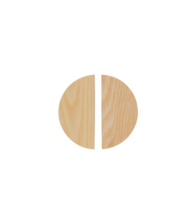 Hegman Half Moon Pull 90mm (Pair) - Ash