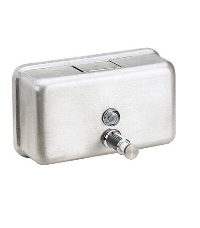 HORIZONTAL LIQUID SOAP DISPENSER SATIN STAINLESS STEEL METLAM ML600AS_N - Urban Designs Bathroom and Kitchen