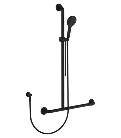 Hustle Care Inverted T Rail Shower with Push/Pull Slider, Left-Hand