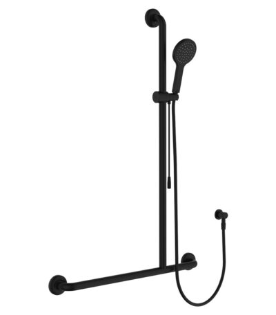 Hustle Care Inverted T Rail Shower with Push/Pull Slider, Right-Hand