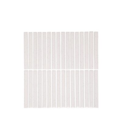 Imari Speckle Finger Mosaic Tile - Gloss White