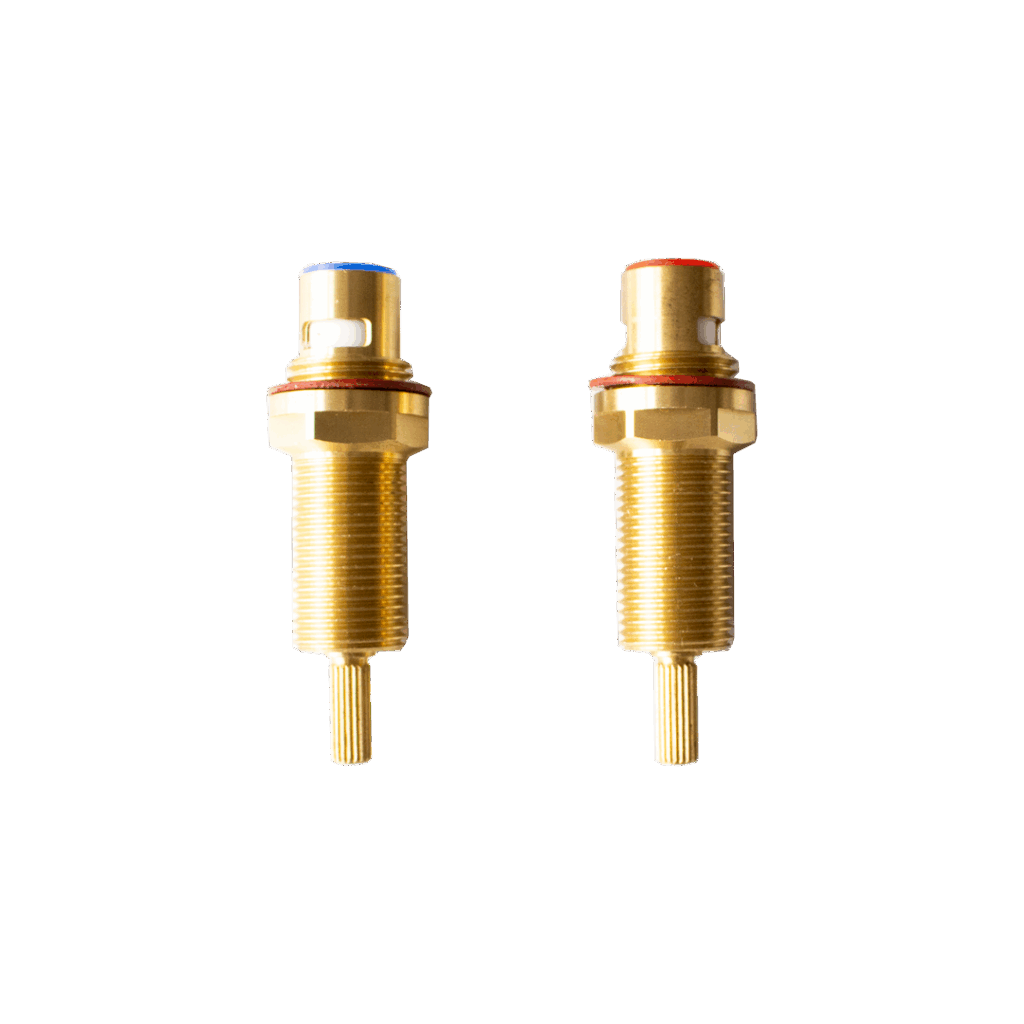 In-Wall Assembly Taps - Spindle Extended Set 20mm (H&C) - Solid Brass