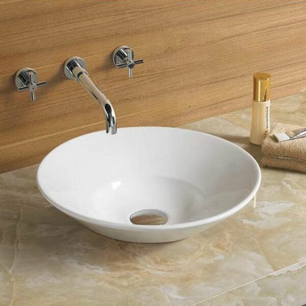 Insert Ceramic Basin - Gloss White - Round - 410mm | PIS4141R