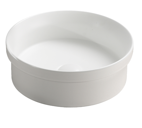 Insert Ceramic Basin - No Overflow - No Tap Hole - Gloss White - Round - 360mm | PIS3636MW