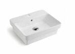 Insert Ceramic Basin - Overflow - Tap Hole - Gloss White - Rectangle - 495mm | PI5040TH
