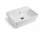 Insert Ceramic Basin - Overflow - Tap Hole - Gloss White - Rectangle - 495mm | PI5040TH
