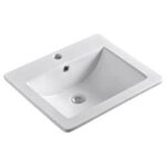 Insert Ceramic Basin - Overflow - Tap Hole - Gloss White - Rectangle - 530mm | PIS5345