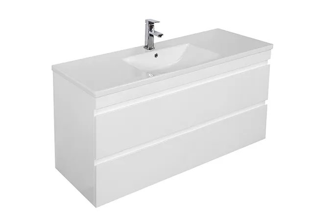 INSPIRE DM1200 DOVER WALL HUNG VANITY GLOSS WHITE - Urban Designs Bathroom and Kitchen