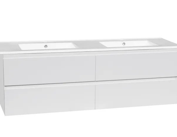 INSPIRE DM1500 DOVER WALL HUNG VANITY GLOSS WHITE - Urban Designs Bathroom and Kitchen