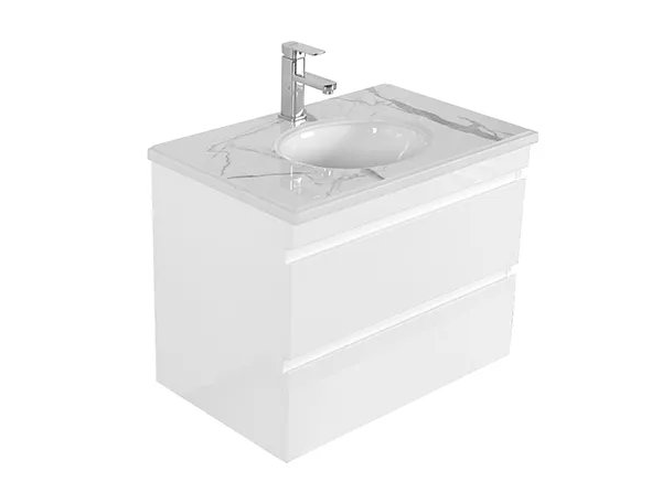 INSPIRE DM600 DOVER WHITE WALL HUNG VANITY GLOSS WHITE - Urban Designs Bathroom and Kitchen