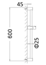 INSPIRE IPSR PAVIA SHOWER RAIL WITH ROUND HANDHELD SHOWER CHROME AND COLOURED - Urban Designs Bathroom and Kitchen