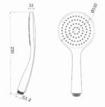 INSPIRE IPSR PAVIA SHOWER RAIL WITH ROUND HANDHELD SHOWER CHROME AND COLOURED - Urban Designs Bathroom and Kitchen