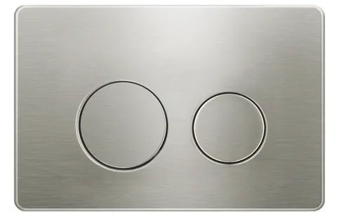 INSPIRE KL27BN ROUND R&T FLUSH BUTTON PUSH PLATE BRUSHED NICKEL - Urban Designs Bathroom and Kitchen