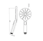 INSPIRE PHS PAVIA ROUND HANDHELD SHOWER SET - Urban Designs Bathroom and Kitchen