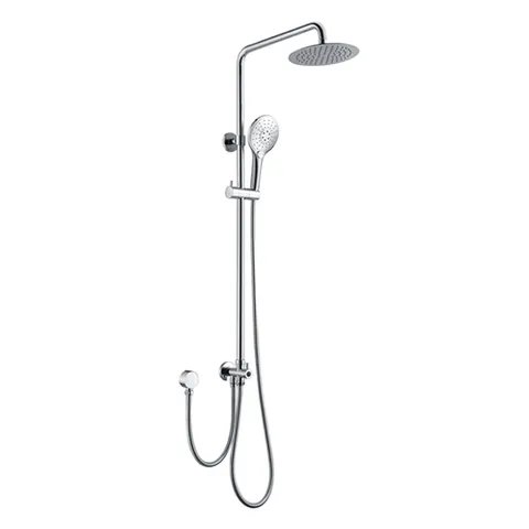 INSPIRE PSSBI PAVIA TWIN SHOWER SET WITH TWIN HOSE BOTTOM INLET CHROME AND BLACK - Urban Designs Bathroom and Kitchen