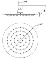 INSPIRE PSSH14 PAVIA ROUND STAINLESS STEEL SHOWER HEAD 400 CHROME - Urban Designs Bathroom and Kitchen