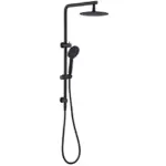INSPIRE PSSTI-10 PAVIA ROUND TWIN SHOWER ON RAIL TOP WATER INLET 250MM CHROME AND COLOURED - Urban Designs Bathroom and Kitchen