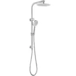 INSPIRE PSSTI-10 PAVIA ROUND TWIN SHOWER ON RAIL TOP WATER INLET 250MM CHROME AND COLOURED - Urban Designs Bathroom and Kitchen