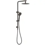 INSPIRE PSSTI-10 PAVIA ROUND TWIN SHOWER ON RAIL TOP WATER INLET 250MM CHROME AND COLOURED - Urban Designs Bathroom and Kitchen