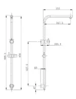 INSPIRE PSSTI-10 PAVIA ROUND TWIN SHOWER ON RAIL TOP WATER INLET 250MM CHROME AND COLOURED - Urban Designs Bathroom and Kitchen