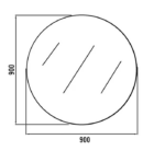 INSPIRE RBM900 ROUND BEVEL EDGE MIRROR 900MM - Urban Designs Bathroom and Kitchen