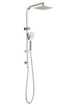 INSPIRE TSSTI TARAN TWIN SHOWER SET SQUARE TOP INLET CHROME AND COLOURED - Urban Designs Bathroom and Kitchen