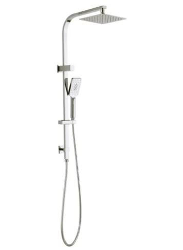 INSPIRE TSSTI TARAN TWIN SHOWER SET SQUARE TOP INLET CHROME AND COLOURED - Urban Designs Bathroom and Kitchen