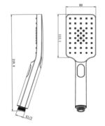 INSPIRE TSSTI TARAN TWIN SHOWER SET SQUARE TOP INLET CHROME AND COLOURED - Urban Designs Bathroom and Kitchen