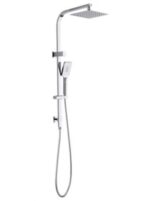 INSPIRE TSSTI TARAN TWIN SHOWER SET SQUARE TOP INLET CHROME AND COLOURED - Urban Designs Bathroom and Kitchen