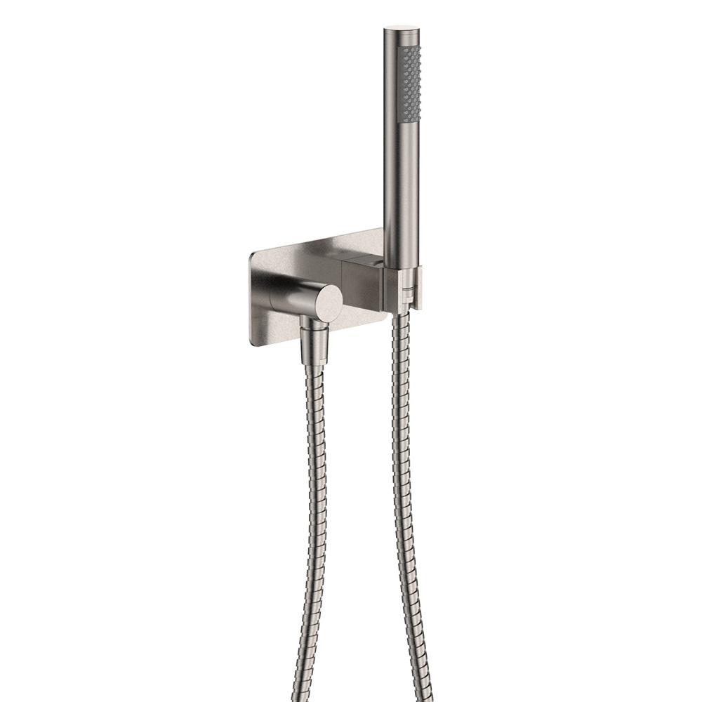 Isabella Hand Shower, Rectangular Plate, Brushed Nickel