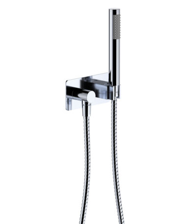 Isabella Hand Shower, Rectangular Plate, Chrome