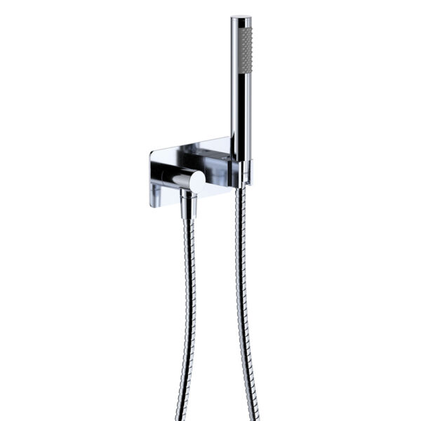 Isabella Hand Shower, Rectangular Plate, Chrome