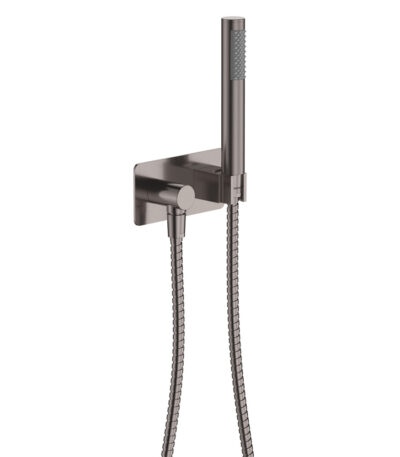 Isabella Hand Shower, Rectangular Plate, Gun Metal
