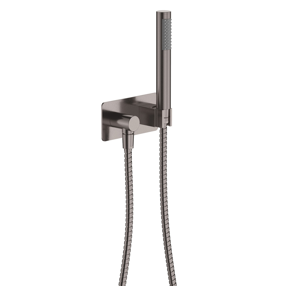Isabella Hand Shower, Rectangular Plate, Gun Metal